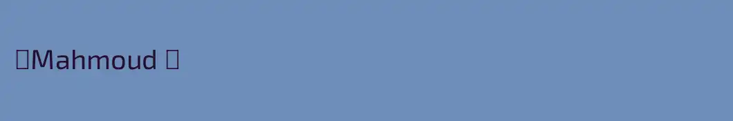 ༄Mahmoud ༄ 